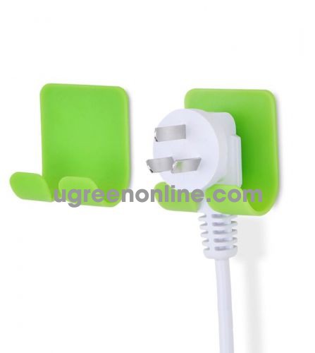 Ugreen 20367 Green Móc Đa Năng Power Cord Wall Socket Cable Holder Hanger CD107 10020367