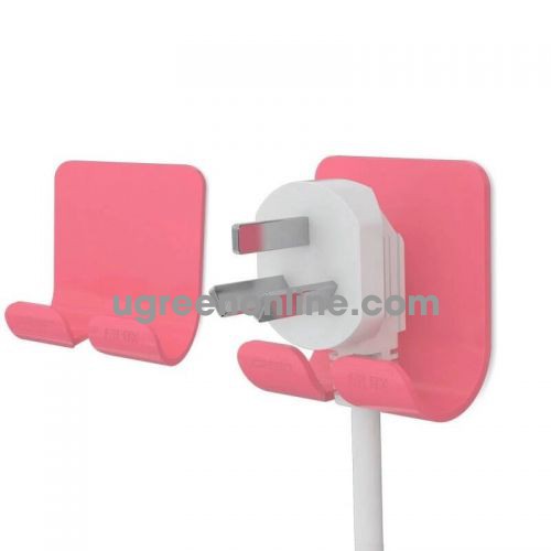 Ugreen 20369 Red Móc Đa Năng Power Cord Wall Socket Cable Holder Hanger CD107 10020369