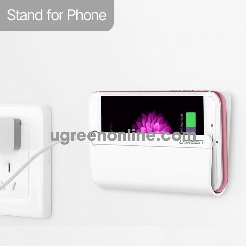 Ugreen 30394 White Adhesive Wall Mount Cell Phone Charging Holder Lp108 10030394