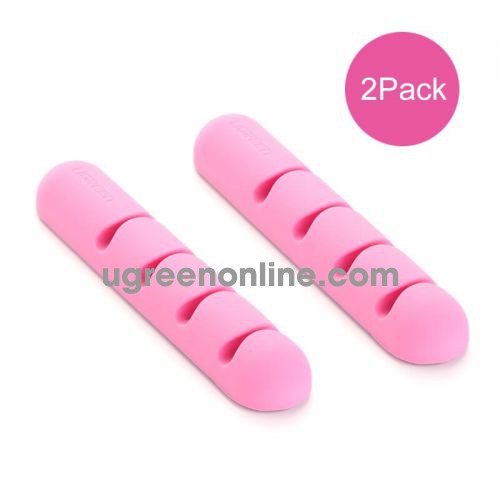 Ugreen 30483 Pink Charger Earphone Cable Organizer 2 Pcs In One Pack Lp114 10030483