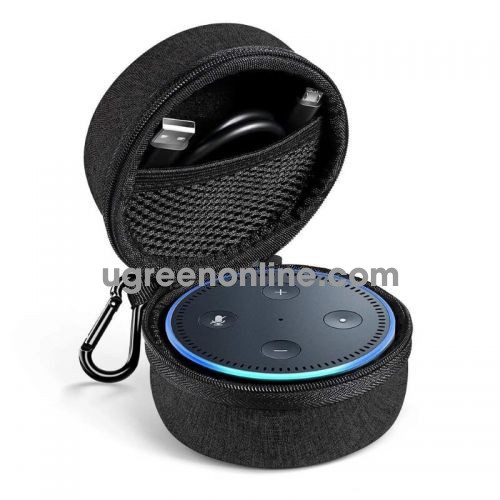 Ugreen 50904 Black Echo Dot Speaker Case Usb Cable Wall Charger Box Lp155 10050904