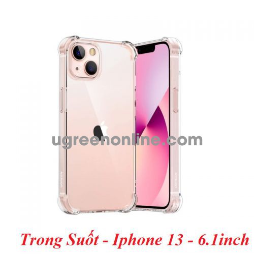 Ugreen 90123 6.1inch for iphone 13 Clear Case Military-Grade Drop Protection Shockproof Anti Scratch Slim Thin Soft TPU Transparent Cover with 4 Corners Bumper Bright Cushion LP488 10090123