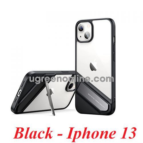 Ugreen 90152 6.1inch for iPhone 13 Black Phone Case Fusion with TPU frame and kickstand LP491 10090152