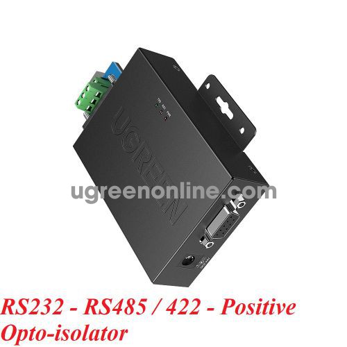 Ugreen 80113 Opto-isolator RS232 to RS485/RS422 bidirectional communication protocol converter 9-pin lightning and surge protection serial converter head cm327 10080113