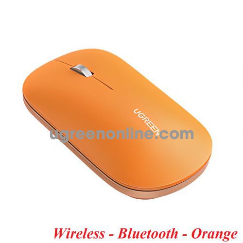 Ugreen 90369 Orange WIRELESS 2.4g and BLUETOOTH DUAL MODE mouse LIGHT TONE PORTABLE OFFICE ERGONOMIC DESKTOP NOTEBOOK APPLE HUAWEI mu001 10090369