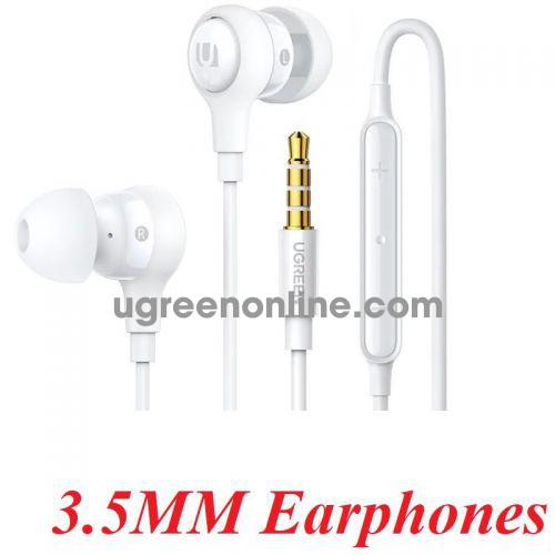 Ugreen 15156 3.5mm Plug White In-Ear Earphones with mic EP103 10015156