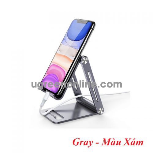 Ugreen 80708 bằng nhôm có thể trượt Màu Xám Giá đỡ Điện Thoại để bàn LP263 10080708