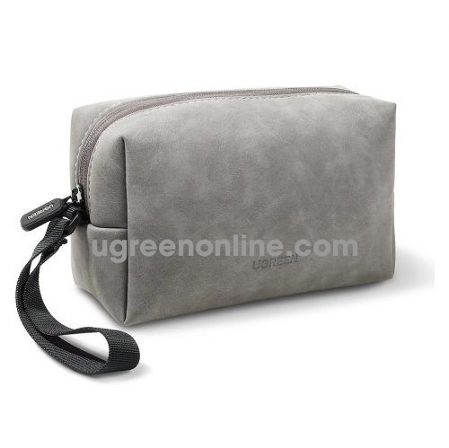 Ugreen 80520 23x13.6x7.7cm Túi đựng phụ kiện điện tử có dây buộc màu xám LP285 10080520