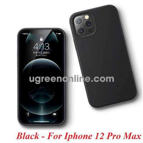 Ugreen 20457 Iphone 12 Pro Max 6.7inch Màu Đen Ốp Lưng điện thoại Silicone LP417 10020457