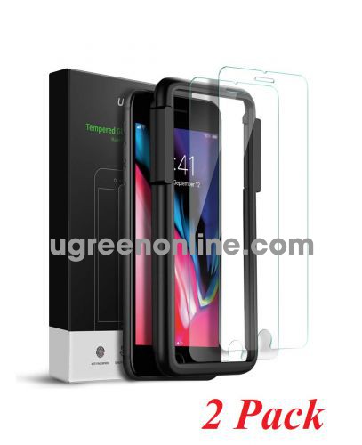 Ugreen 60372 iPhone 7 - 8 màu trắng 2 miếng dán kính cường lực bảo vệ chống trầy xướt 60372 10060372