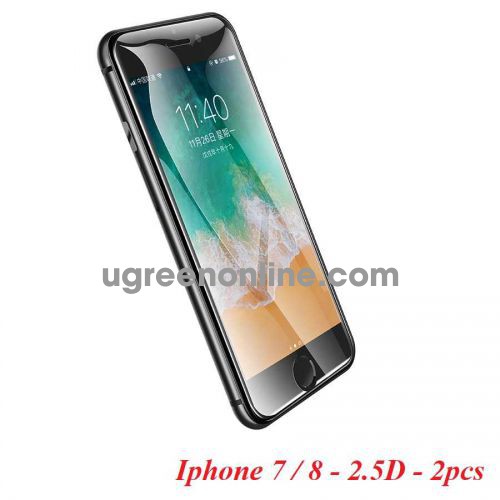 Ugreen 60580 2 miếng dán Iphone 7-8 4.7inch Trong suốt 9D cường lực bảo vệ chống rơi SP114 10060580
