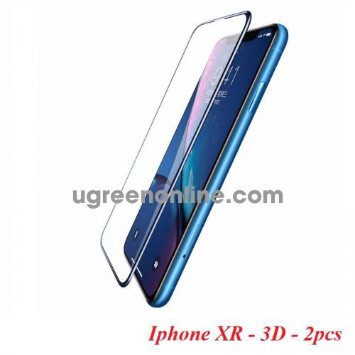 Ugreen 60542 2 miếng dán Iphone XR 6.1inch 3D Trong suốt 9D cường lực bảo vệ chống rơi SP116 10060542