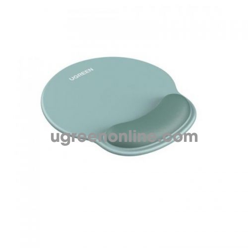 Ugreen 25243 Wrist Rest Ergonomic Precision Mouse Pad Lycra Cloth Pu Bottom Memory Foam Technology Skin-Friendly Non-Slip Mint Green Color LP668 10025243