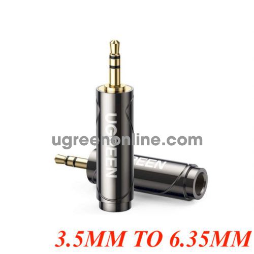 Ugreen 80730 3.5mm MALE to 6.35mm FEMALE 24K GOLDPLATE Audio Adapter AV168 10080730