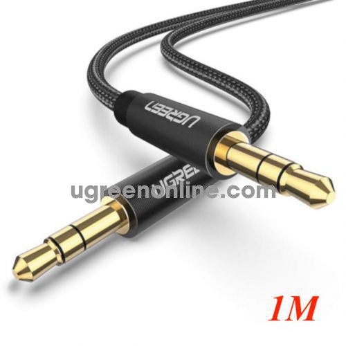 Ugreen 10648 1m 3.5mm 4 - Pole M / M Audio Cable Alu Case Silver gray AV183 10010648