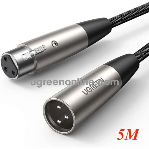 Ugreen 40492 5m extension XLR cannon Hi - Fi Cable M to F Metal head Black AV185 10040492