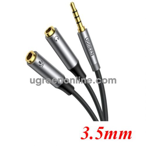 Ugreen 50254 3.5mm Male to 2x Female Audio microphone support mic Cable black AV192 10050254