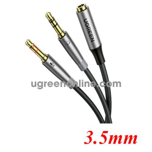 Ugreen 50255 3.5mm x2 Male to 1x Female Audio Cable support mic black AV193 10050255