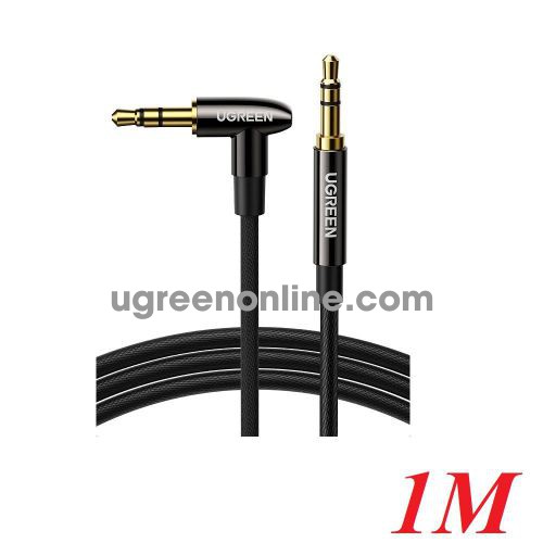 Ugreen 40184 1m 3.5mm Straight to Angled Audio Cable Black AV139 10040184