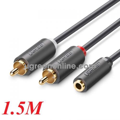 Ugreen 10548 3.5Mm Female To 2Rca Male Cable 1.5M Av102 10010548