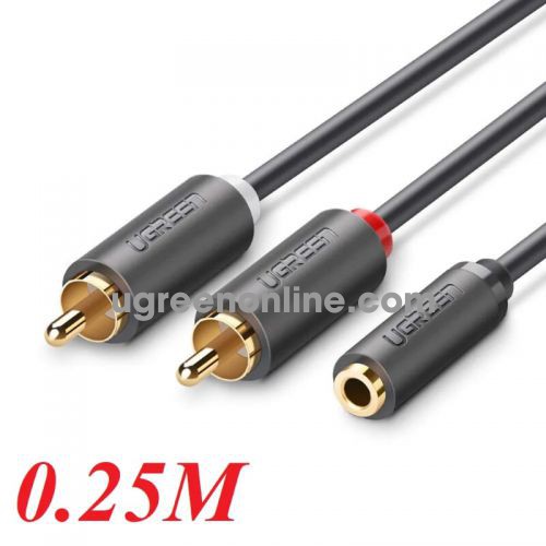 Ugreen 10561 3.5Mm Female To 2Rca Male Cable 0.25M Av102 10010561