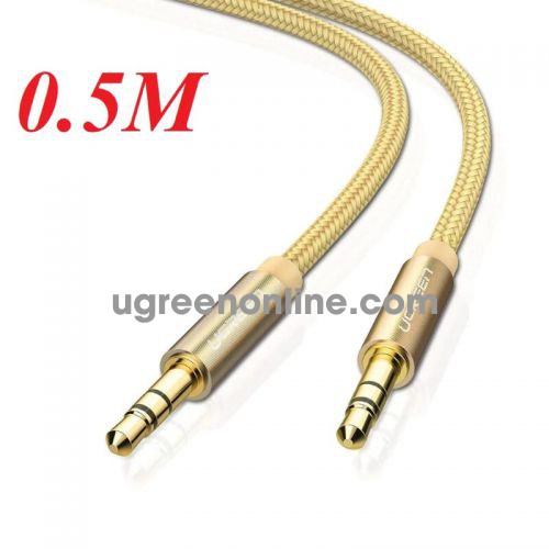 Ugreen 30808 3.5Mm Male To Male Audio Cable VàNg 0.5M Av112 10030808