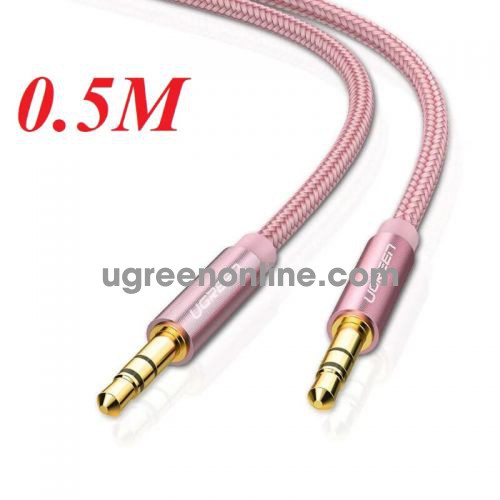 Ugreen 30813 3.5Mm Male To Male Audio Cable HồNg VàNg 0.5M Av112 10030813