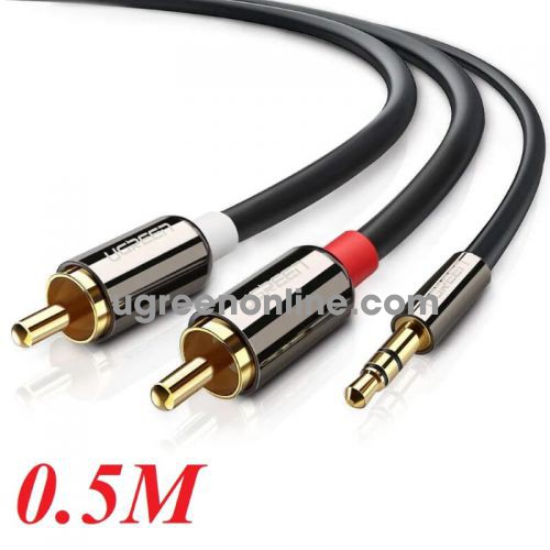 Ugreen 20779 3.5Mm Male To 2Rca Male Cable 0.5M Av116 10020779