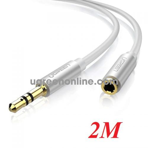 Ugreen 10776 3.5Mm Male To 3.5Mm Female Extension Cable XáM Nhôm 2M Av118 10010776