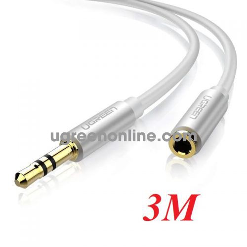 Ugreen 10777 3.5Mm Male To 3.5Mm Female Extension Cable XáM Nhôm 3M Av118 10010777