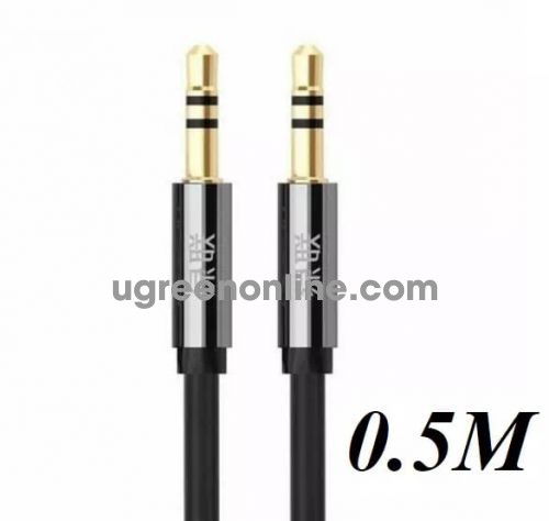 Ugreen 10723 3.5Mm Male To 3.5Mm Male Flat Cable Gold Plated 0.5M Av119 10010723