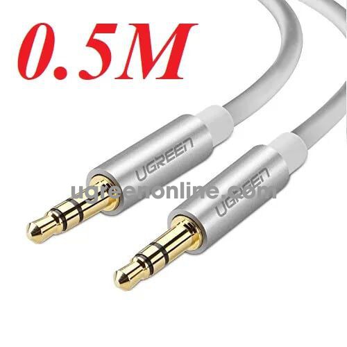 Ugreen 10750 3.5Mm Male To 3.5Mm Male Cable TrắNg 0.5M Av119 10010750