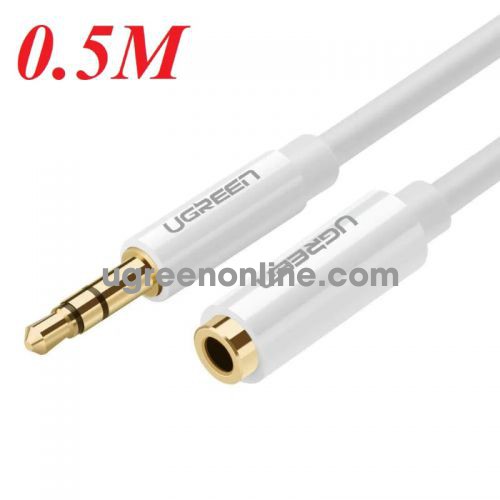 Ugreen 10746 3.5Mm Male To Female Extensioin Cable TrắNg 0.5M Av124 10010746