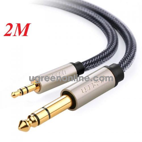 Ugreen 40804 3.5Mm To 6.35Mm/6.5Mmtrs Stereo Audio Cable 2M Av127 10040804