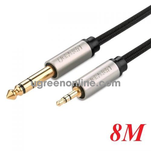 Ugreen 10631 8M 3.5mm male to 6.5mm male cable Xám AV127 10010631