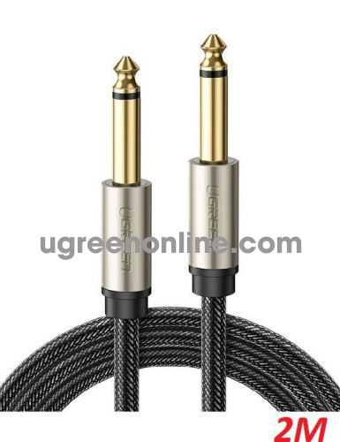 Ugreen 10638 2M Gray 6.5mm Male to Male Auxiliary Aux Audio Cable AV128 10010638