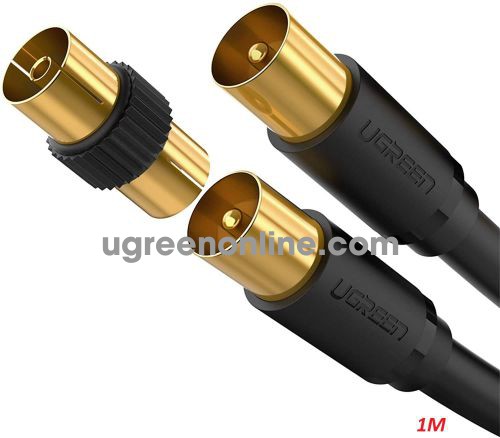 Ugreen 20968 1M black 9.5 TV Aerial Coaxial Cable Female Adapter SP102 10020968