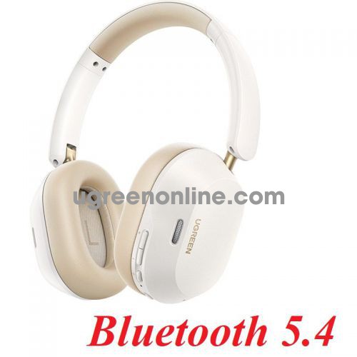 Ugreen 35758 Hires Audio Wireless LDAC 24bit 75H battery Bluetooth 5.4 HiTune Max5c Hybrid Active Noise-Cancelling Headphones White HP203 10035758