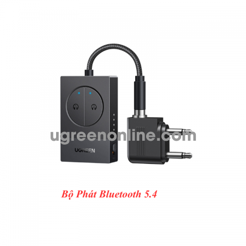 Ugreen 65706 3.5Mm Bluetooth Audio Transmitter 19H Battery With Dual 6.5Mm Converter And Typec Charging Cable BT305 10065706