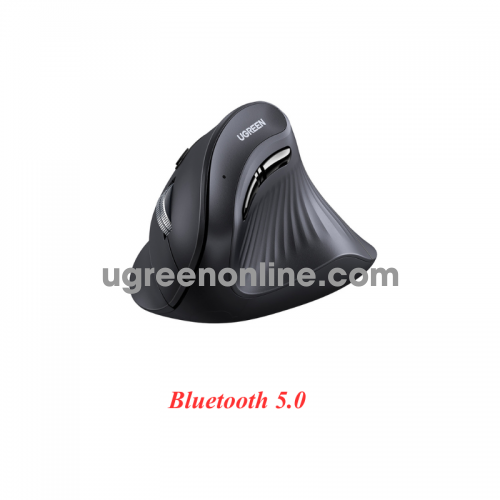 Ugreen 45772 Ergonomics 10M Bluetooth 5.0 Vertical Mouse 4000Dpi 2.4G Included Aa Battery Connect Up To 3 Devices One 2.4Ghz and Two Bt MU008 10045772