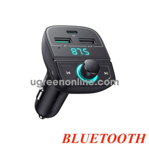 Ugreen 80910 5.0 + PD + QC3.0 + USB Flash Drive + TF Black Bluetooth Car Charger CD229 10080910