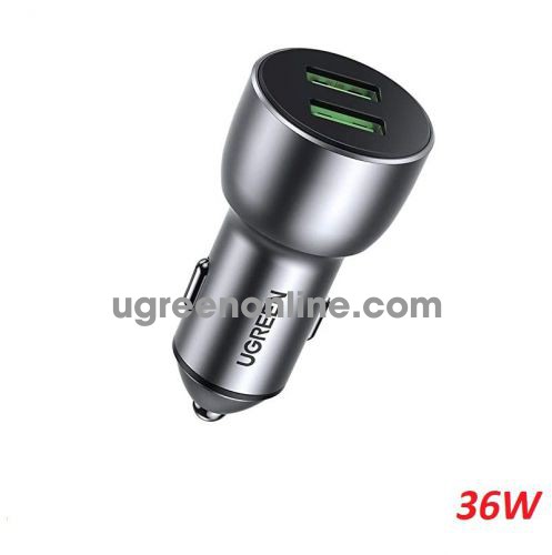 Ugreen 60713 QC3.0 36W dual usb silver Car Charger CD213 10060713