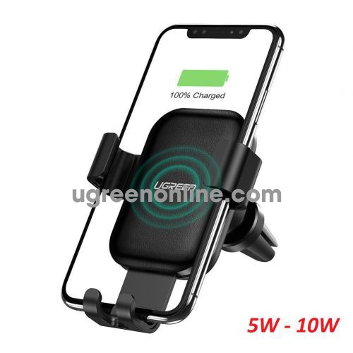 Ugreen 60982 5W 7W 10W Wireless Air Vent Car 2 in 1 Fast Charger and Phone Holder CD208 10060982