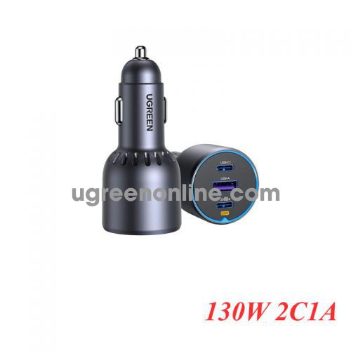 Ugreen 35024 130W 2C1A 3 Port Three Ports Pd 65W 30W Qc 22.5W Fast Car Charger Black EC703 10035024