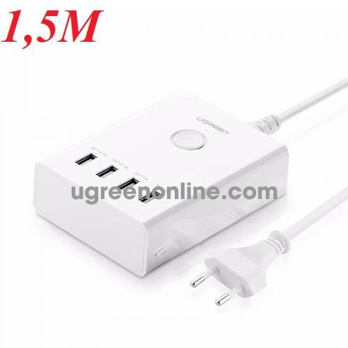 Ugreen 30562 Iq 4 Port White Usb Charging Station Sạc Thông Minh Cd102 10030562