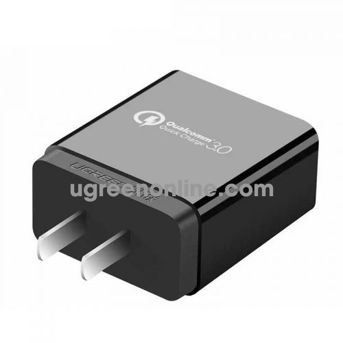 Ugreen 40710 18W Qc3.0 Black Usb Charger Quick Charge 3.0 Sạc Nhanh Cd122 10040710