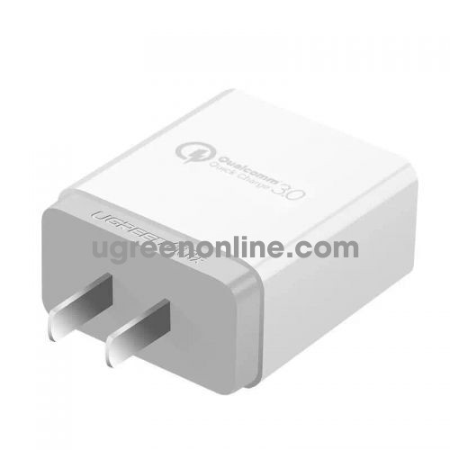 Ugreen 40711 18W Qc3.0 White Usb Charger Quick Charge 3.0 Sạc Nhanh Cd122 10040711