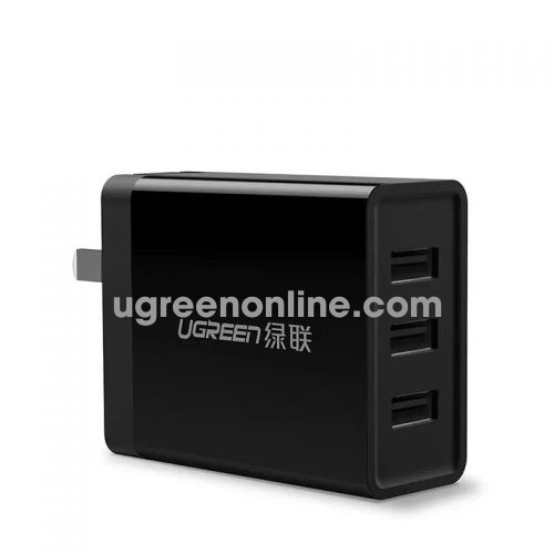 Ugreen 40305 24W 3 Port Usb Wall Charger Black Sạc Nhanh 3 Cổng Cd148 10040305