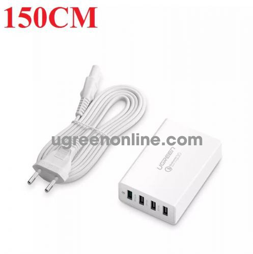 Ugreen 40717 60W Qc3.0 X2 + 2.4A X2 4 Port Usb Quick Charge 3.0 Fcp Cd162 10040717