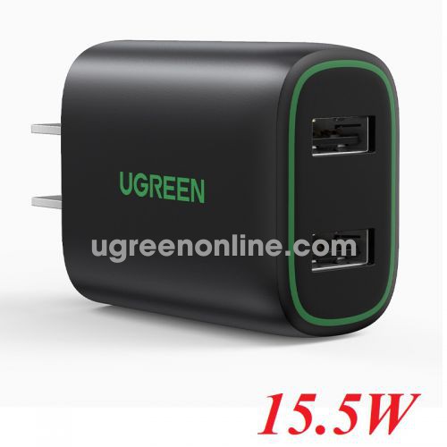 Ugreen 80912 15.5W 5V-2.4a Super Fast Charger Universal Huawei Mate40Pro/30/20/P50/40/30 Honor 50pro/10/V30 Mobile Phone Charging Head USB Plug cd230 10080912